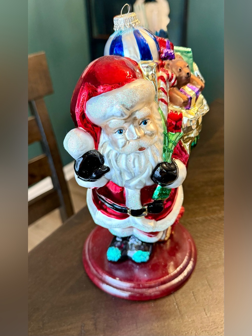 Thomas Pacconi Classic 2004 30th Anniversary Blown Glass Santa Figurine